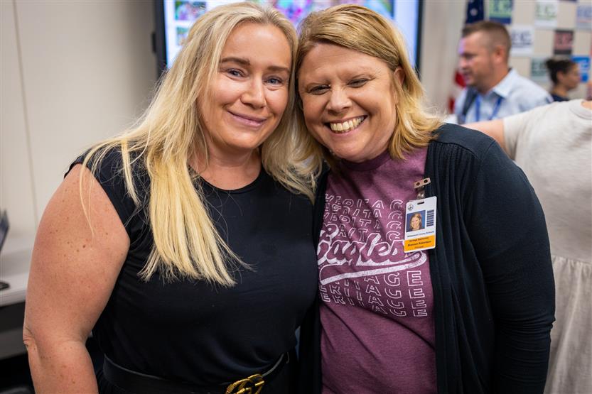 A PTO president and the Heritage Elementary school principal